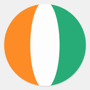 Autocollant fisheye drapeau de la Côte d'Ivoire