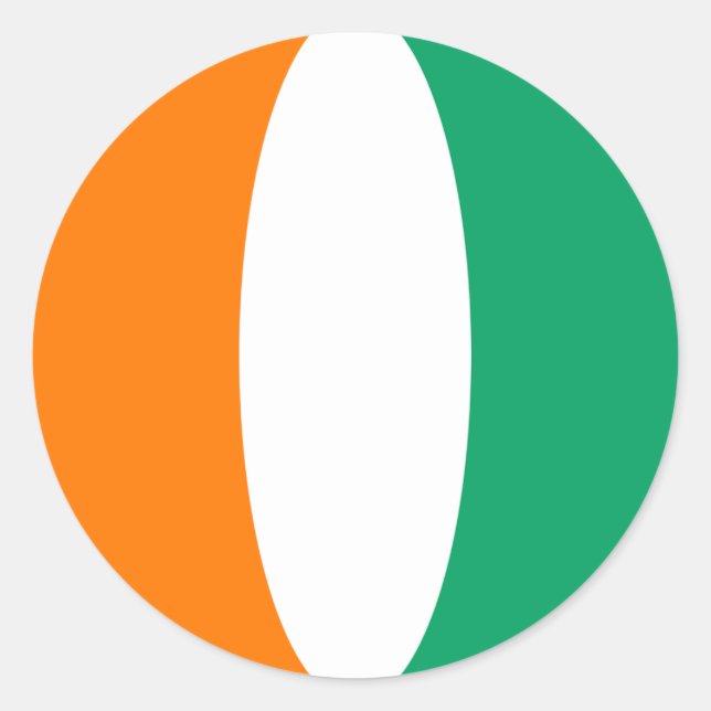 Autocollant fisheye drapeau de la Côte d'Ivoire (Devant)