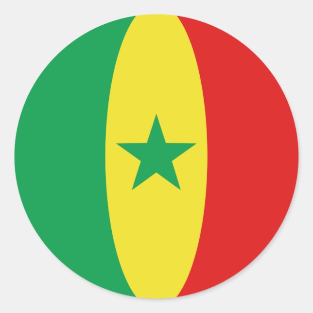 Autocollant Fisheye Drapeau Sénégal (Devant)
