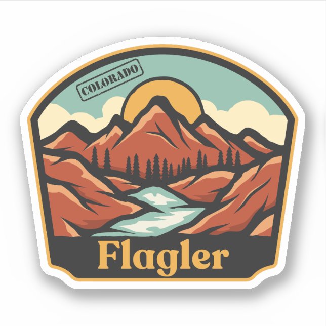 Autocollant Flagler, Colorado (Devant)