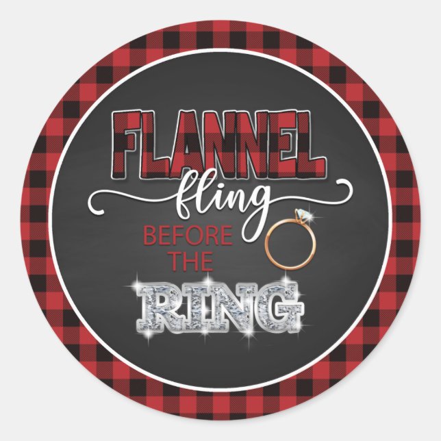 Autocollant Flannel Fling avant la bague - Rouge (Devant)