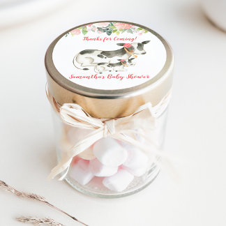 Autocollant Fleur Vache Laitière Personnalisé Fave