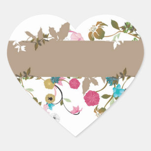 Autocollant fleurs japonaises