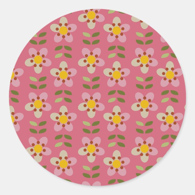 Autocollant Fleurs Roses - Bloom & Stick (Devant)