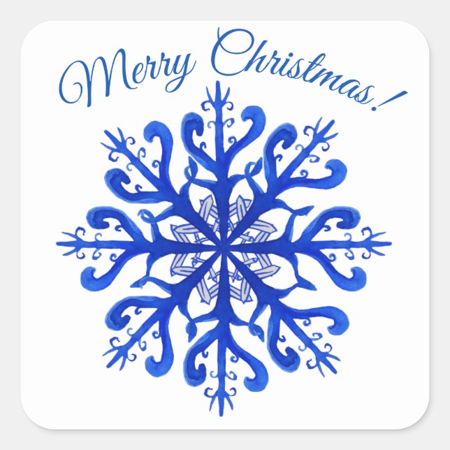 Autocollant flocon de neige Joyeux Noël (Devant)