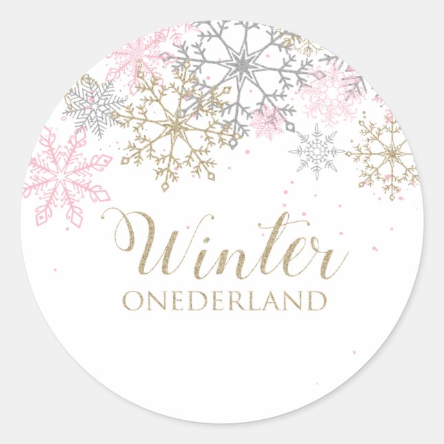 Autocollant flocon de neige Onderland hivernal (Devant)