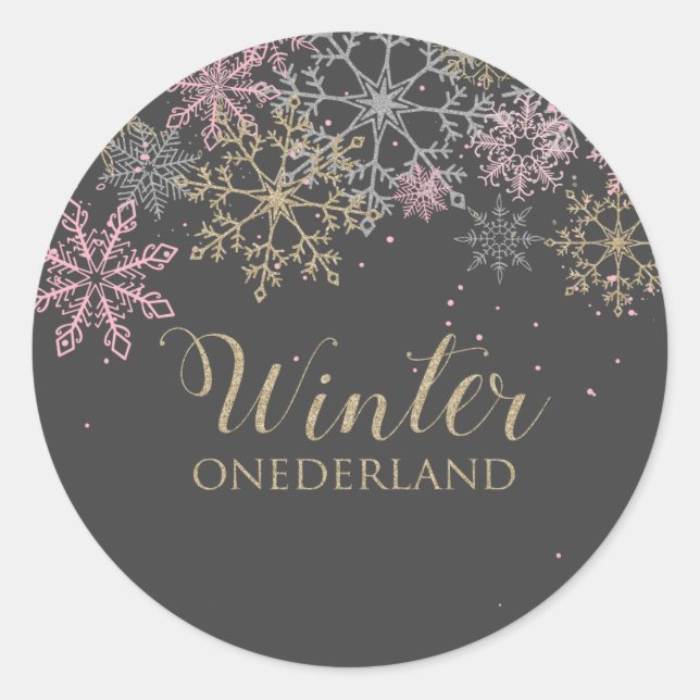 Autocollant flocon de neige Onderland hivernal (Devant)