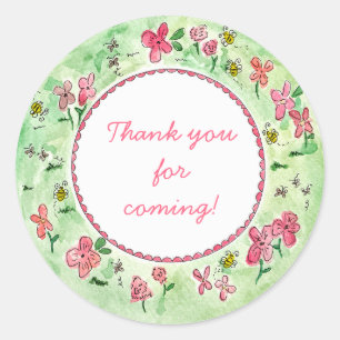 Autocollant floral amusant