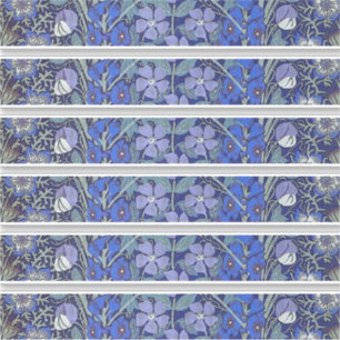 Autocollant floral bleu