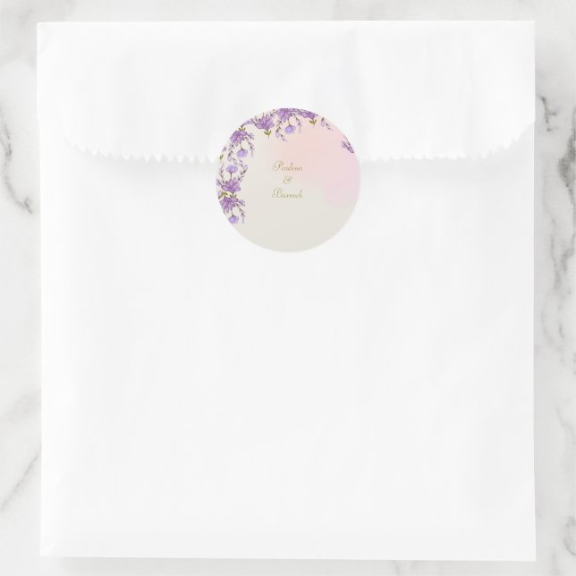 autocollant floral lilas (Sac)