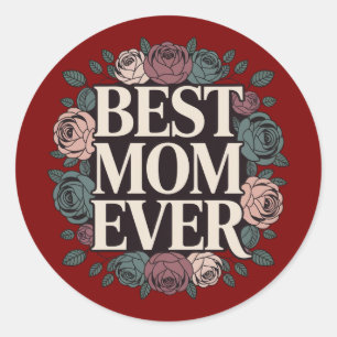 Autocollant Floral Meilleure Maman