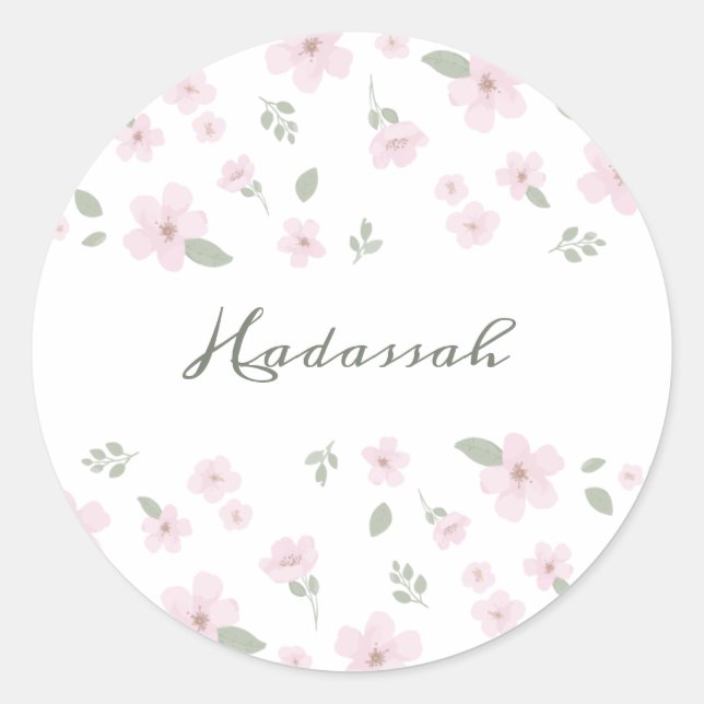 Autocollant floral pour fille (Devant)