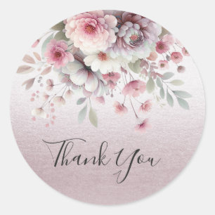 Autocollant floral rose moderne