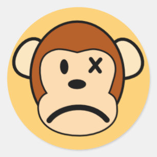 Autocollant fol de singe