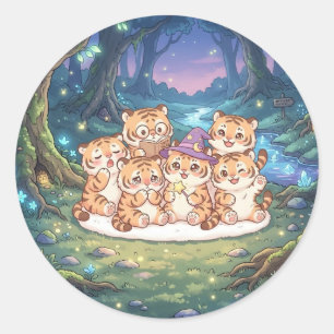 Autocollant Forêt Enchantée du Tigre