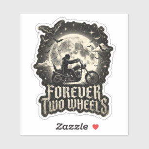 Autocollant Forever Two Wheels Full Moon Bat