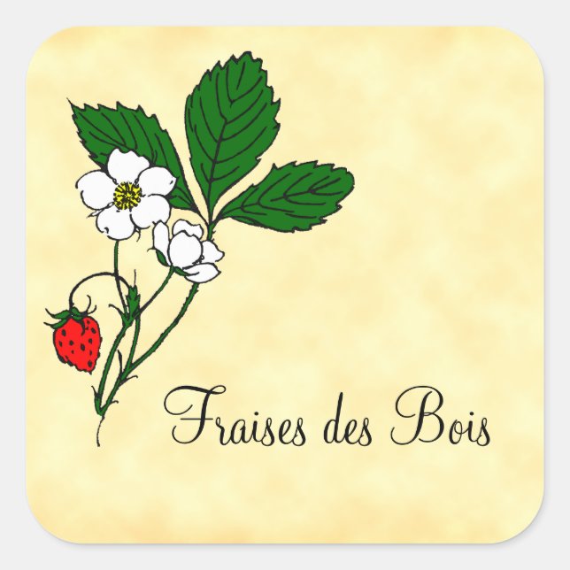 Autocollant Fraise des Bois Fraise Sauvage (Devant)