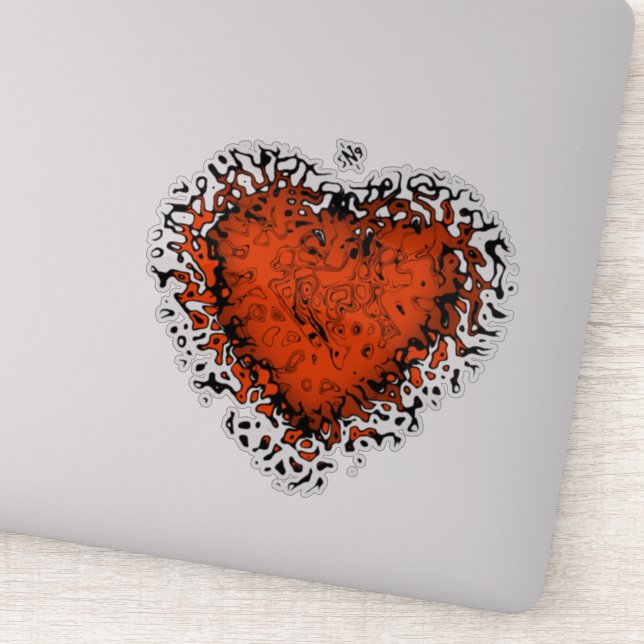 Autocollant Freaky heart v2 (Détail)