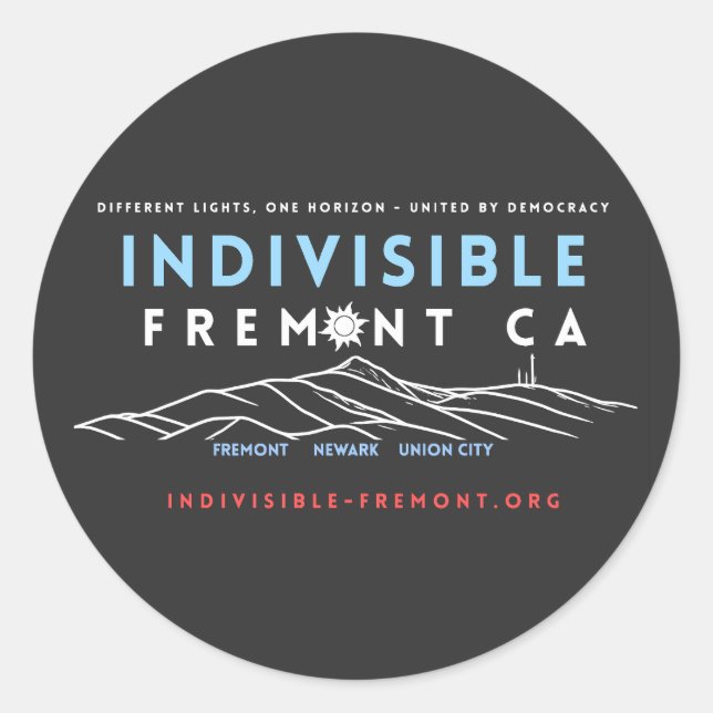 Autocollant Fremont indivisible (foncé) (Devant)