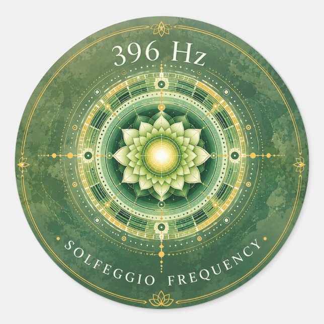 Autocollant Fréquence Solfeggio 396 Hz  (Devant)
