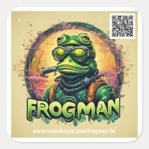 Autocollant Frogman #1 - feuille de 6 autocollants
