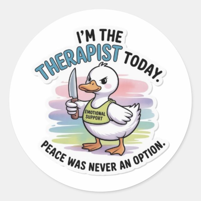 Autocollant Funny Duck Peace Was Never An Option - (Devant)