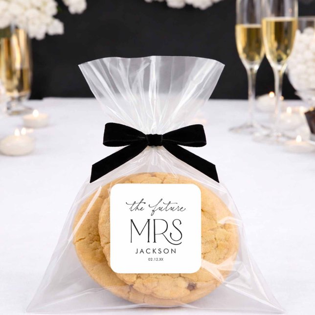 Autocollant Future Mrs pour enterrement de vie de  (The Future Mrs Bridal Shower Favor Sticker)