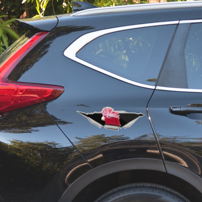 Autocollant Galah Cockatoo – Décalcomanie d'oiseau (Coté voiture)