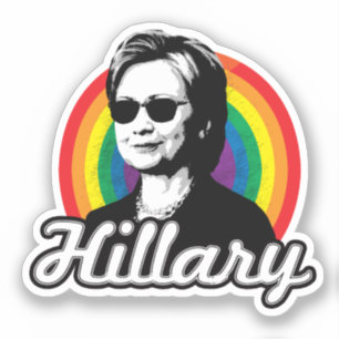 Autocollant Gay Pride Hillary Clinton