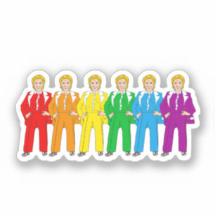 Autocollant Gay Pride Hillary Clinton