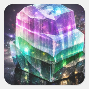 Autocollant gemme prismes de fluorite