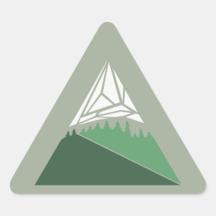 Autocollant géométrique d'art de montagne
