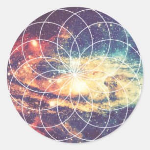 Autocollant géométrique de la galaxie #1