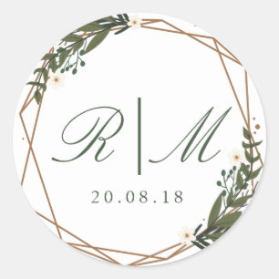 autocollant géométrique floral