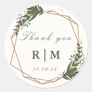 autocollant géométrique floral