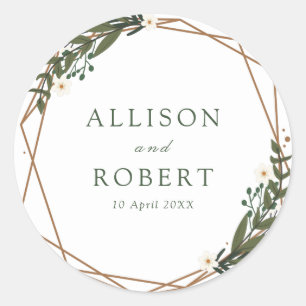 autocollant géométrique floral