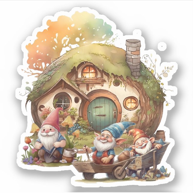Autocollant Gnome Mignon (Devant)