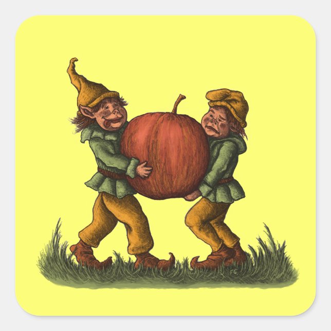 autocollant gnomes pomme (Devant)