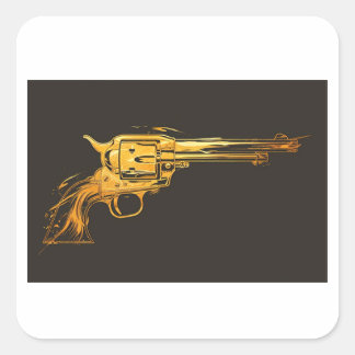 Autocollant Golden Gun Cowboy
