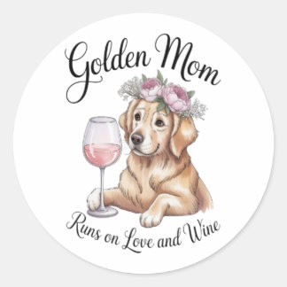 Autocollant Golden Mom fonctionne à l'amour et au