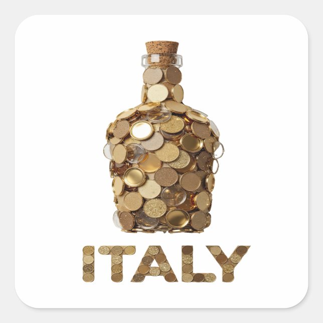 Autocollant graphique Cool Gold ITALY (Devant)
