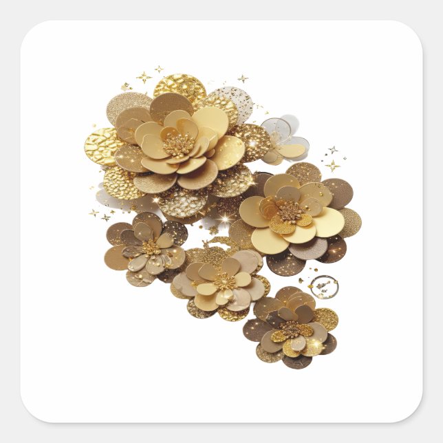 Autocollant graphique Dynamic Silver FLEURS D'OR (Devant)