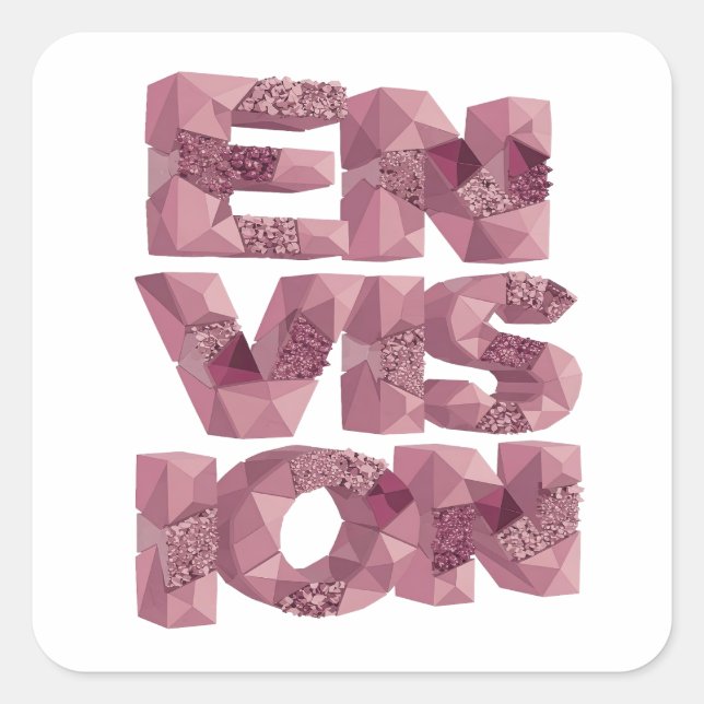 Autocollant graphique ENVISION rose vif (Devant)