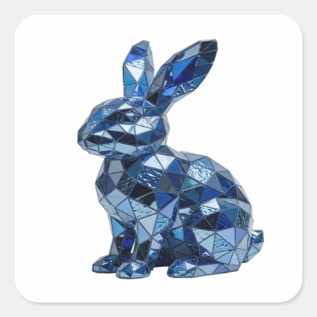 Autocollant graphique LAPIN BLEU argenté Cool (Devant)