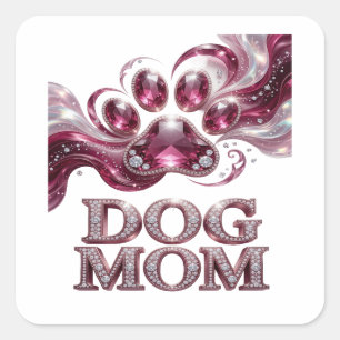 Autocollant graphique MAMAN CHIEN Rose tendance