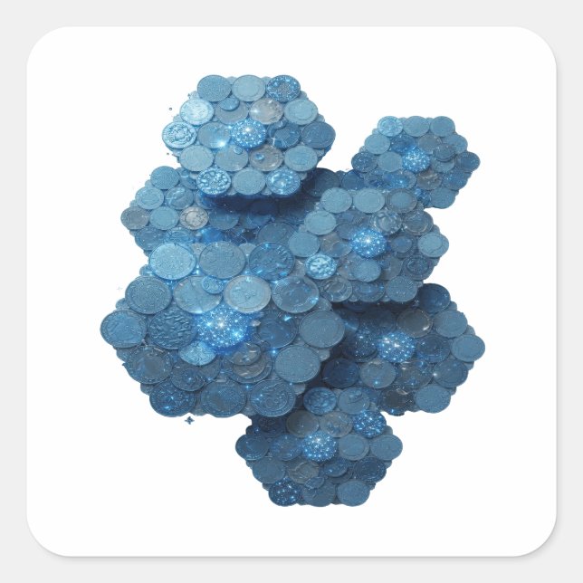 Autocollant graphique Original Blue BLUE COINS (Devant)