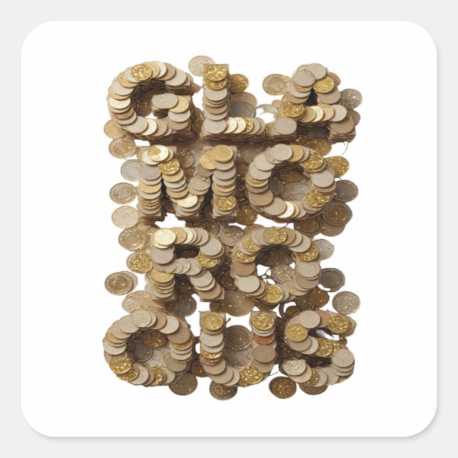 Autocollant graphique « Playful Gold NO MORE » (Devant)