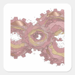 Autocollant graphique ROSE GEAR argent mignon