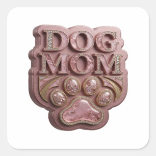 Autocollant graphique Rose Radiant MAMAN CHIEN