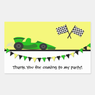 Autocollant Green Race Car